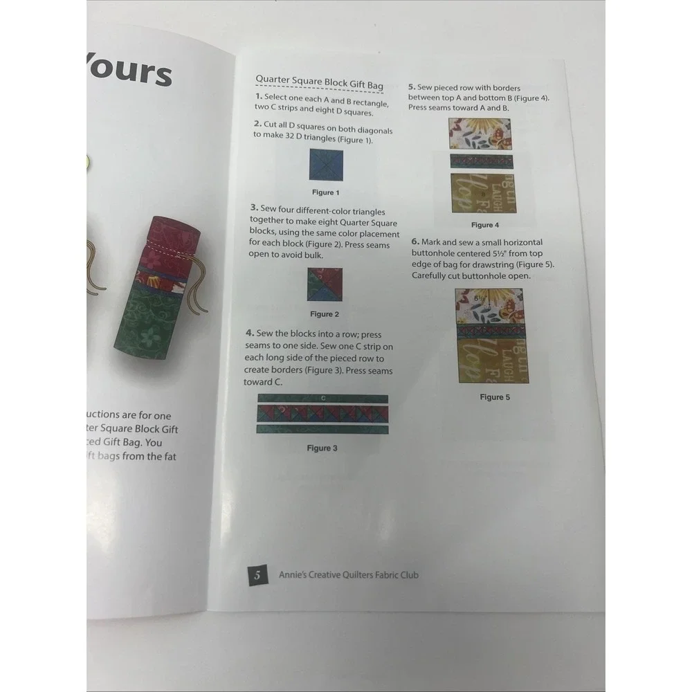 Annie's Creative Quilters Fabric Club Faithfully Yours Collection - Gift Bags